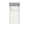 thumbnail image 1 of Ambesonne Geometric Fitted Sheet & Pillow Sham Set, Modern Hexagon Circle, Twinxl, Black and White, 1 of 2