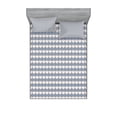 thumbnail image 1 of Ambesonne Geometric Fitted Sheet & Pillow Sham Set, Nested Diamond Line, Full, Dried Rose Slate Blue, 1 of 2