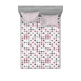 thumbnail image 1 of Ambesonne Geometric Fitted Sheet & Pillow Sham Set, Red Zig Zags Chevron, Queen, Hot Pink Grey White, 1 of 2