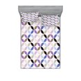 thumbnail image 1 of Ambesonne Geometric Fitted Sheet & Pillow Sham Set, Retro Circles Leaf, Full, Multicolor, 1 of 2