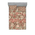 thumbnail image 1 of Ambesonne Geometric Fitted Sheet & Pillow Sham Set, Rounded Triangles Art, Full, Multicolor, 1 of 2