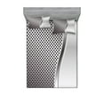 thumbnail image 1 of Ambesonne Geometric Fitted Sheet & Pillow Sham Set, Square Shaped Grids, Full, Grey, 1 of 2