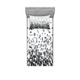 thumbnail image 1 of Ambesonne Geometric Fitted Sheet & Pillow Sham Set, Squares Greyscale, Twin, Grey Dark Grey White, 1 of 2