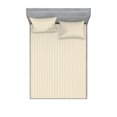 thumbnail image 1 of Ambesonne Geometric Fitted Sheet & Pillow Sham Set, Vertical Ornaments, Queen, Cream and Pale Pink, 1 of 2