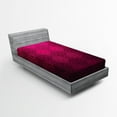 thumbnail image 1 of Ambesonne Geometric Fitted Sheet, Rectangular Forms, Twin Size, Maroon Fuchsia, 1 of 2