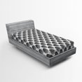 thumbnail image 1 of Ambesonne Geometric Fitted Sheet, Ripple Circles, Twin Size, Black White, 1 of 2