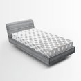 thumbnail image 1 of Ambesonne Geometric Fitted Sheet, Spiraling Dots, Twin Size, Grey White, 1 of 2