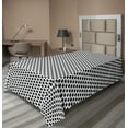 thumbnail image 1 of Ambesonne Geometric Flat Sheet, Abstract Hexagon Check, TwinXL Size, Black White, 1 of 1