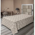 thumbnail image 1 of Ambesonne Geometric Flat Sheet, Abstract Neutral Triangle, TwinXL Size, Pale Sepia and White, 1 of 1