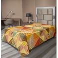 thumbnail image 1 of Ambesonne Geometric Flat Sheet, Colorful Triangle Patches, Twin Size, Multicolor, 1 of 1