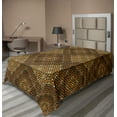 thumbnail image 1 of Ambesonne Geometric Flat Sheet, Ethnic Mosaic Patterns, TwinXL Size, Pale Brown and Orange, 1 of 1