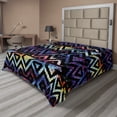thumbnail image 1 of Ambesonne Geometric Flat Sheet, Galaxy Theme Lines, Full Size, Multicolor, 1 of 1