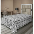 thumbnail image 1 of Ambesonne Geometric Flat Sheet, Modern Monochrome, Twin Size, Charcoal Grey and White, 1 of 1