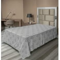 thumbnail image 1 of Ambesonne Geometric Flat Sheet, Oriental Petals, Twin Size, Grey Beige, 1 of 1