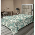 thumbnail image 1 of Ambesonne Geometric Flat Sheet, Pale Toned Lattice, TwinXL Size, Pale Teal Beige, 1 of 1