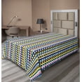 thumbnail image 1 of Ambesonne Geometric Flat Sheet, Retro Funky Herringbone, TwinXL Size, Multicolor, 1 of 1