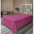 thumbnail image 1 of Ambesonne Geometric Flat Sheet, Sharp Rhombus Patterns, TwinXL Size, Hot Pink, 1 of 1