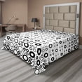 thumbnail image 1 of Ambesonne Geometric Flat Sheet, Vortex Disc Shapes, Queen Size, Black White, 1 of 1