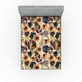 thumbnail image 1 of Ambesonne Geometric Floral Fitted Sheet, Spot Hexagon Bloom, Queen Size, Pistachio Green Eggshell, 1 of 5