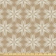 thumbnail image 1 of Ambesonne Geometric Flower Fabric by the Yard Upholstery, Simple Boho Floral, 5 Yards, Ecru and White, 1 of 1