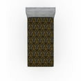 thumbnail image 1 of Ambesonne Geometric Flower Fitted Sheet, Leaves Greenery, Twin Size, Taupe Grey Pale Orange, 1 of 5