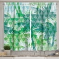 thumbnail image 1 of Ambesonne Geometric Forest Kitchen Curtains, Exotic Hawaii, 55"x45", Jade Green Sea Green, 1 of 1