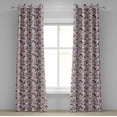 thumbnail image 1 of Ambesonne Geometric Grommet Curtain, Abstract Square Shape, 50" x 84", Brown Purple Grey, 1 of 6