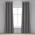 thumbnail image 1 of Ambesonne Geometric Grommet Curtain, Chevron Zigzags Cubes, 50" x 72", Black Grey and Pale Grey, 1 of 6