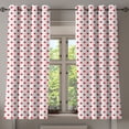 thumbnail image 1 of Ambesonne Geometric Grommet Curtain, Country Picnic Polka Dots, 50" x 63", White and Vermilion, 1 of 6