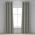 thumbnail image 1 of Ambesonne Geometric Grommet Curtain, Cubism Triangles, 50" x 72", Almond Green Dimgray, 1 of 6