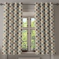 thumbnail image 1 of Ambesonne Geometric Grommet Curtain, Eastern Look Mosaic Tile, 50" x 63", Tan Brown Sage Green, 1 of 6