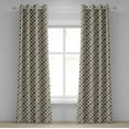 thumbnail image 1 of Ambesonne Geometric Grommet Curtain, Eastern Look Mosaic Tile, 50" x 72", Tan Brown Sage Green, 1 of 6