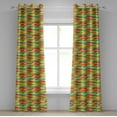 thumbnail image 1 of Ambesonne Geometric Grommet Curtain, Funky Tiles, 50" x 108", Jade Green Marigold, 1 of 6