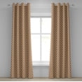 thumbnail image 1 of Ambesonne Geometric Grommet Curtain, Grid Style Triangles, 50" x 96", Beige Coral Dark Taupe, 1 of 6