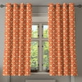 thumbnail image 1 of Ambesonne Geometric Grommet Curtain, Japanese Flowers, 50" x 54", Vermilion Cream, 1 of 6