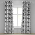 thumbnail image 1 of Ambesonne Geometric Grommet Curtain, Minimalist Rounds, 50" x 72", Black White, 1 of 6