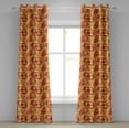thumbnail image 1 of Ambesonne Geometric Grommet Curtain, Mosaic Digital Style, 50" x 120", Orange Marigold Red, 1 of 6