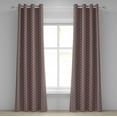 thumbnail image 1 of Ambesonne Geometric Grommet Curtain, Oval Mosaic, 50" x 72", Red Black, 1 of 6
