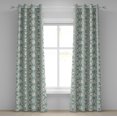 thumbnail image 1 of Ambesonne Geometric Grommet Curtain, Pale Toned Lattice, 50" x 108", Pale Teal Beige, 1 of 6