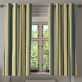 thumbnail image 1 of Ambesonne Geometric Grommet Curtain, Retro Vertical Lines, 50" x 54", Dark Blue Grey Yellow, 1 of 6