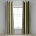 thumbnail image 1 of Ambesonne Geometric Grommet Curtain, Retro Vertical Lines, 50" x 96", Dark Blue Grey Yellow, 1 of 6