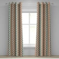 thumbnail image 1 of Ambesonne Geometric Grommet Curtain, Rhombs with Lines, 50" x 120", Grey Almond Green, 1 of 6