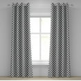 thumbnail image 1 of Ambesonne Geometric Grommet Curtain, Ripple Circles, 50" x 120", Black White, 1 of 6