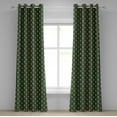 thumbnail image 1 of Ambesonne Geometric Grommet Curtain, Santa Claus Present, 50" x 120", Green Ruby White, 1 of 6