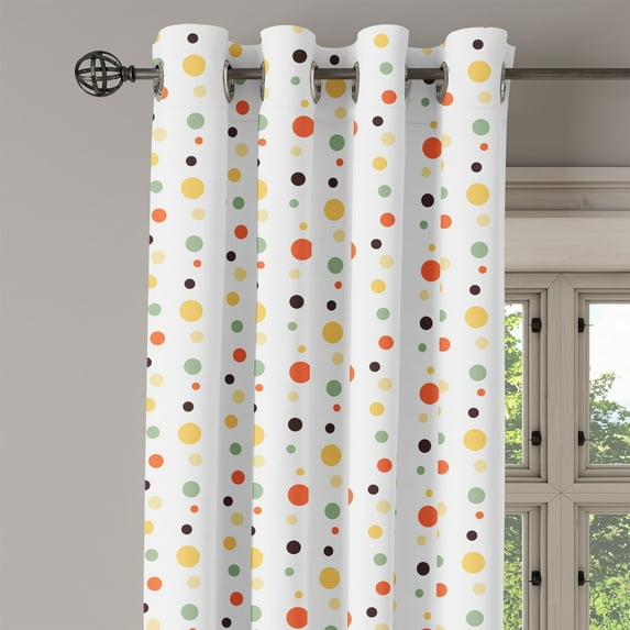 Ambesonne Geometric Grommet Curtain Single Panel, Circes Sports Fun, 50"x60", Multicolor