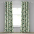 thumbnail image 1 of Ambesonne Geometric Grommet Curtain, Spiral Circle Tile, 50" x 120", Teal Orange, 1 of 6