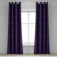 thumbnail image 1 of Ambesonne Geometric Grommet Curtain, Squares and Triangles, 50" x 72", Purple Black, 1 of 6