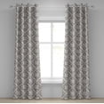 thumbnail image 1 of Ambesonne Geometric Grommet Curtain, Stone Print Ethnic Boho, 50"x108", Pale Pink Eggshell, 1 of 5