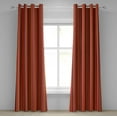 thumbnail image 1 of Ambesonne Geometric Grommet Curtain, Tiny and Thick Lines, 50" x 108", Red Brown Yellow, 1 of 6