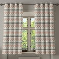 thumbnail image 1 of Ambesonne Geometric Grommet Curtain, Tribal, 50" x 63", Orange Mint Grey, 1 of 6